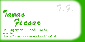 tamas ficsor business card