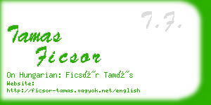 tamas ficsor business card